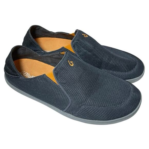 OluKai Men’s Nohea Mesh Slip-On Size 13 Comfort Shoe Dark Shadow Beach Coastal main image 6